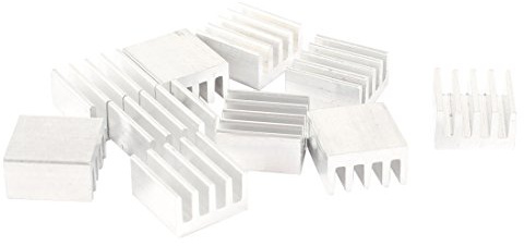 sourcing map 10 Stück 9 mm x 9 mm x 5 mm Aluminium Kühlkörper für Power FET Transistor