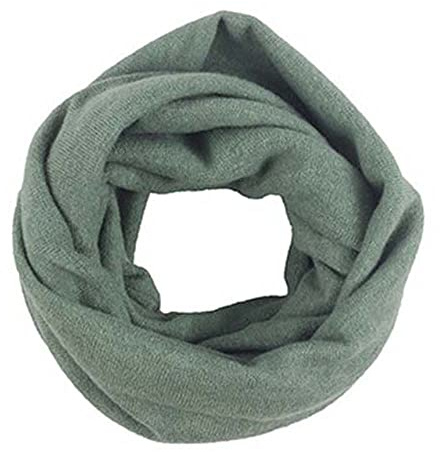 YEKEYI Bufanda unisex Infinity de punto suave y grueso, cálida para invierno, bufanda de algodón con lazo circular, verde, talla única