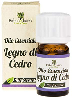 Olio Essenziale Legno Cedro Erbecedario, Libera Il Naso Chiuso, Purifica La Pelle Grassa, Rinforza I Capelli, 1 Flacone Da 8ml