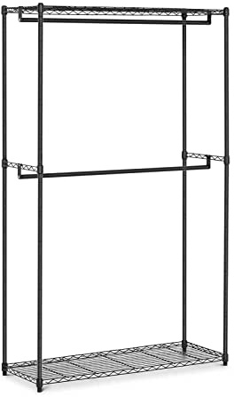Royal Catering RCMR-2000P25 Garderobenständer Metall Kleiderständer Wäscheständer 120x45x200 cm 200 kg schwarz
