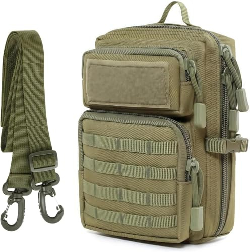 Gexgune Bolso de Hombro táctico 600D Nylon Military Molle Pouch Utility Accessory Pack Mochila Hunting Fanny Pack Combat