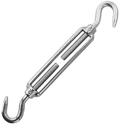 Spannschlösser (Haken/Haken) M10 aus Edelstahl A4 (5 Stück) | ähnl. DIN 1480 - Spannschrauben - Seilspanner von MESAROS®
