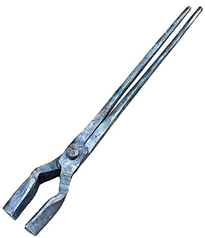 Tenaza de forja Pinza de herrero 480 mm 1.1 kg Tenaza para cuchillos de forja Tenaza de forja cuadrada para la fabricación de cuchillos forja del yunque del herrero