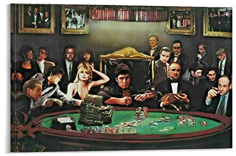 Scarface Goodfellas Filmposter Pate Sopranos, Heimdekoration, Wanddekoration, Geschenk, Leinwand, Wandkunst, Schlafzimmer, Gemälde, 20 x 30 cm