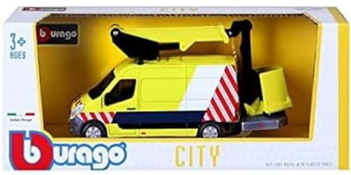 Bburago - City - Véhicules d'intervention - Renault Master avec Plateforme - Voiture Miniature à l'échelle 1:48 - Jouet pour Enfant - à Collectionner dès 3 Ans
