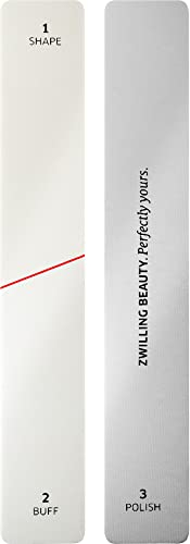 ZWILLING Polierfeile (3 gekörnte Flächen für Formen, Glätten und Polieren, Unebenheiten und Rillen korrigieren), Premium, Weiß, 160 mm