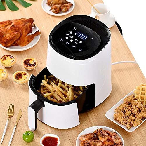 YHQKJ Smart Air Fryer Controles táctiles 3L Sin Aceite Saludable Temporización sin Contacto Freidora de Alimentos Cocina Smart Home App Control (Azul Marino) Needed