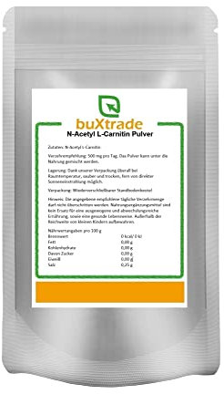 4x 500 g N-Acetyl-L-Carnitin Pulver | Non-GMO | Vegan | L-Carnitin | Buxtrade