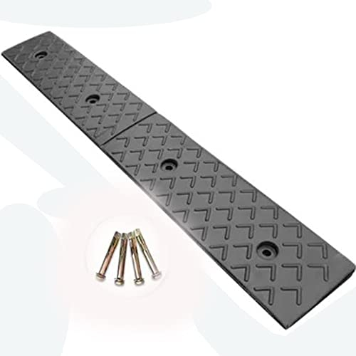 DIBAKO Schwellenrampe Türschwellenrampe Tragbar Bordsteinkanten Rampe Bordsteinrampe Gummi Auffahrkeile Rutschfeste Oberfläche Höhe 10cm 11cm 12cm Verladerampe Für Fahrrad Motorrad ( Size : 100*15*3cm