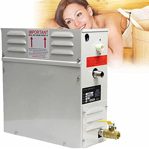 Generatore di Vapore Portatile per Sauna Spa Generatore di Doccia a Vapore con Autosvuotante, 9KW 95-131℉ per Riscaldamento Ambiente Adatto Stanza da 6 m³, per Bagno SPA Domestico Doccia dell'Hotel