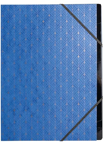 Exacompta - Armonika 56350E – 1 Ordnungsmappe Harmonika Neo Déco – mit Gummibändern – Deckblatt aus Karton 400 g/m² und innen aus recyceltem Karton – 7 Fächer – Maße: 24 x 32 cm – für A4 – zufällige