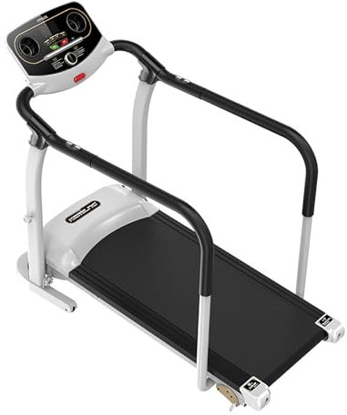 NaKeah Multifunction Foldable Treadmill Rehabilitation Motorized Treadmill with Handrail Seniors Home Treadmill for Home Office Physical Exercise Treadmill,A