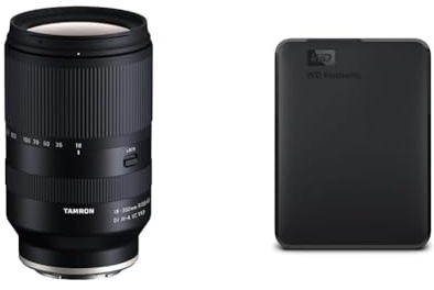 Tamron B061X 18-300mm F/3.5-6.3 Di III-A VC VXD, Objektiv für Fujifilm, schwarz & WD Elements Portable Externe Festplatte 2 TB