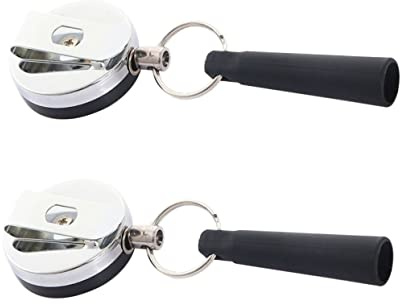 SHINEOFI Llavero 2 Piezas Extensible Capuchón de Silicona Antirrobo Cable de Acero Flexible y para Bolígrafo para Uso Diario y Deportivo Deportivo