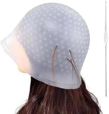 Highlighting Cap, Highlighting Kit Hair Blonde Highlighting Kit Hair Streaking Kit for Professional Salon Silicone Hairdressing Tools for Women Men