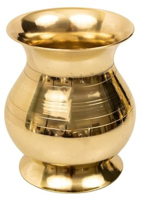 Damurhu Traditional Brass Lota | Kalash |Sombu | Theertha Sembu | Vessel |Jug | Karwachauth | Diwali | Mandir Wedding|Kamandal|Gangajal|Water Gangotri | Chambu -Set of 3 Size - 1,2,3,