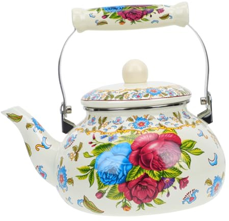 CIYODO Enamel Water Boiling Kettle Teakettle Stainless Steel 2.5l Easy to Fill Water Simple and Elegant Shape Suitable for Induction Cooker Home Teapot for Kitchen Use