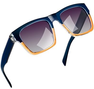Joopin Alta Gama Gafas de Sol Hombre Acetato y TR90 Polarizadas Cuadradas | Clásicas, Rectangulares, Estilo de Moda, Casual, Ligera, Lentes de TAC, Protección UV400, Conducir, Pesca, Golf, Ciclismo