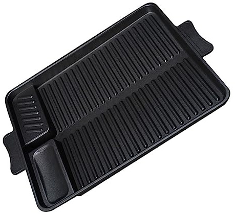 1 plat de cuisson rectangulaire anti-adhésif pour la cuisson en plein air, léger et durable, outil de barbecue, facile à nettoyer, plaque à rôtir pour griller la pizza