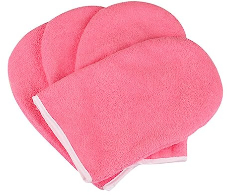 TOPPERFUN Guantes Aislantes Terapéuticos para Manos de Parafina en Tejido Rojo, Fáciles de Usar y Diseñados para Maximizar la Absorción de Humedad en Terapia de Parafina y Spa