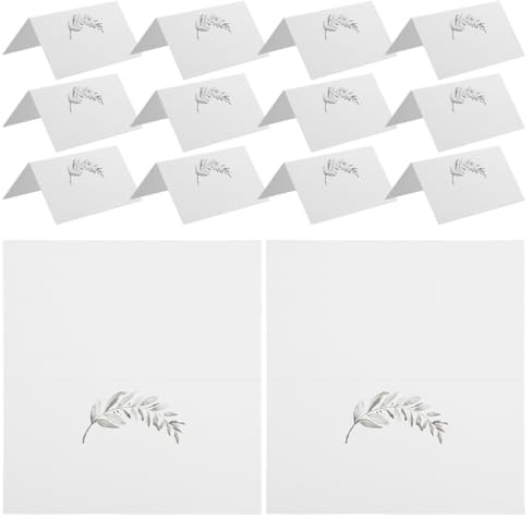 Tarjetas de Mesa Plegables 50 Piezas Papel Estucado Blanco