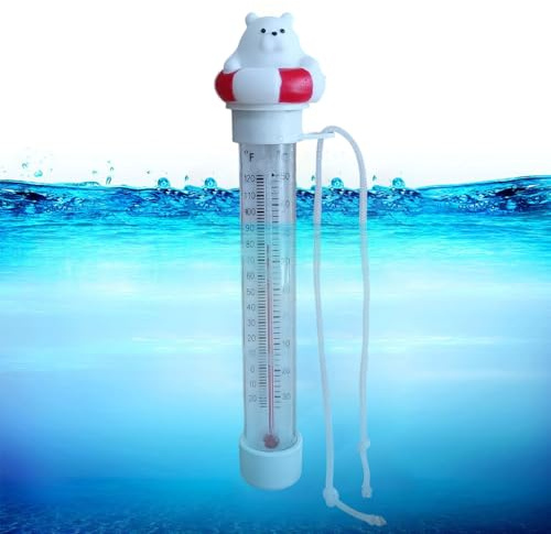 Flytande termometer för pool | temperaturmätare, exakt testmätare med rolig design för dusch, inomhus, hem, sjö och utomhus för hela familjen