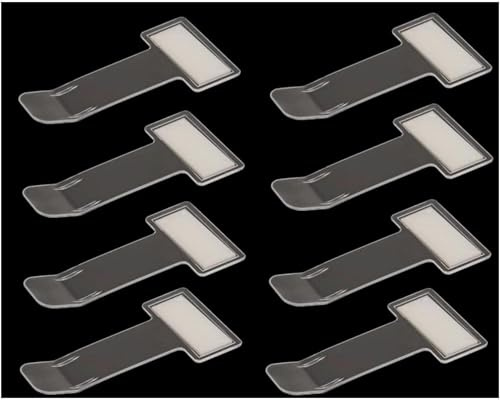 BrambleCo 8 Pack Transparent Windscreen Parking Permit Holders – Adhesive Permit Clip for Car, Van & Caravan – Clear Tax Disc and Parking Permit Holder for Car Windscreen – Dashboard Pass Pocket