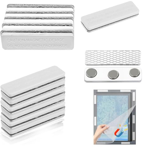 Firavggu 16 Paar Fliegengitter Fenster Clips Magnet Clips Selbstklebende Fliegengitter Insektenschutz Fenster Magnetisch Befestigungsclip ohne Bohren für Türfliegen, Vorhänge, Türvorhänge Fliegennetz