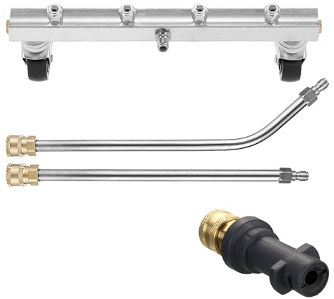 M MINGLE Under Car Pressure Washer, Compatible with Karcher K Series, K2, K3, K4, K5, K6, K7, Undercarriage Cleaner 1/4 Quick Connect Fitting, with 45 Degree Angled Washing Lance