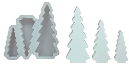 Stampo in Silicone a Forma di Albero di Natale Stampi in Gesso per Stampaggio, Stampi in Silicone per Natale, Stampo per Candela fai da te, Inverno Decorazione della Casa