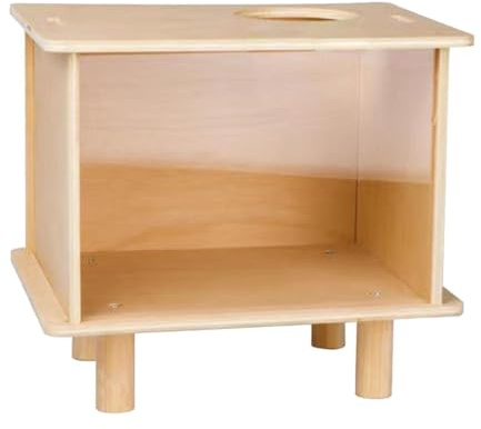 Gralara Hamster Digging Box mit Stabilem Holzrahmen Und Durchsichtigem Beobachtungsfenster Inklusive Sandbad Und Zubehör für Die Förderung von Aktivität, Klein
