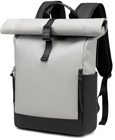 BJIAX Rolltop Rucksack Herren, Wasserdicht Laptop Rucksack Groß 17,3 | YKK Reißverschluss, Separates Laptopfach, Handgepäck, Für Damen & Reisen