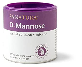 Sanatura D-Mannose – 75 g – pflanzlicher Einfachzucker aus der Natur – aus Birke und/oder Rotbuche – leicht süßlicher Geschmack – vegan und glutenfrei