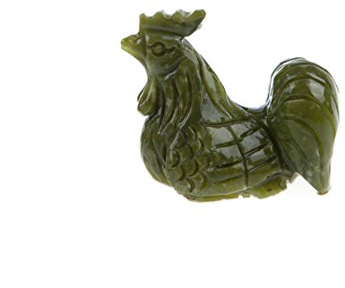 Yuchengstone Figurines du zodiaque chinois, en marbre vert de qualité supérieure, fabriquées à la main et chacune est unique.