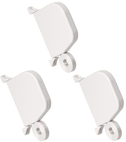Rollwin 3x Rolladen Gurtwickler Aufputz - aus Deutschland - 155mm Lochabstand Weiß Mini Rollladen Aufwickler mit 5m Gurt 14mm inklusive Rolladengurt