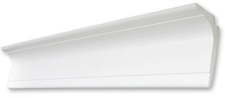 Decosa Zierprofil L100 Saskia - Multifunktionale Stuckleiste in Weiß - 5 Leisten à 2 m Länge = 10 m - Lichtleiste, Deckenleiste oder Gardinenleiste aus Styropor 60 x 100 mm - Für Decke oder Wand