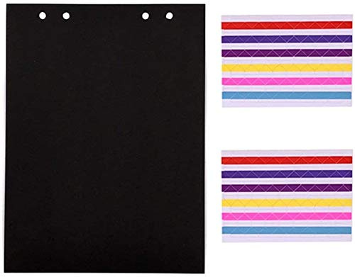 ThxMadam Scrapbooking Album Nero Carta 23,5x17,5CM, 20pcs Extra Refill Pagine Carta Interna del Libro Fotografico per Scrapbook Foto Album 26,5x19CM per Album Foto ‘Direttore B’ ‘Dente di Leone B’