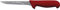 Starrett Professional Stainless Steel Narrow Straight Boning Knives 6-inch (150mm), Red