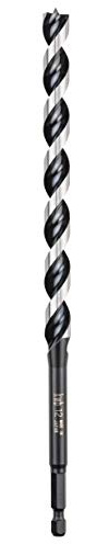 kwb 3-S Japan Schlangenbohrer ø 10 mm, 235 mm aus blankgeschliffenem CV-Stahl mit superscharfem Spitzenanschliff, Zentrierspitze und E 6.3 Schaft