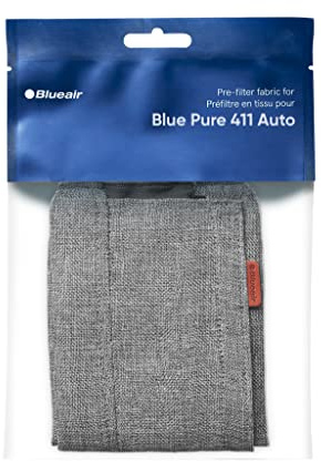 BLUEAIR Blue Pure 411 Auto Gray Pre-filter, Washable Fabric Traps Pollen, Pet Hair & Dust, Arctic Trail