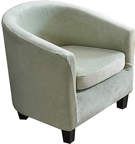 GYHH 2-teilige Sesselschoner Sesselüberwurf Sesselhusse Sesselbezug Elastisch Stretch Sesselbezug Für Clubsessel Loungesessel Schonbezug Für Stretch (Mint Green)