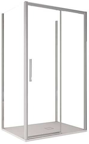 Cabine de douche trois faces LAGOA-TRIO avec verre coulissant 6 mm h195-80 x 110 x 80