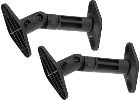 Audizio HTS20 Lot de 2 Supports Muraux Universels et Réglables pour Enceintes - Noir, Enceinte Universelle, Rotation, Inclinaison, Idéal pour Profiter d'un Son de Qualité chez Vous ou au Travail