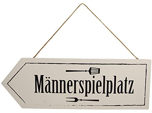 Riffelmacher Holz Dekoschild Männerspielplatz 40 x 25 cm | 08530 - Gartendekoration