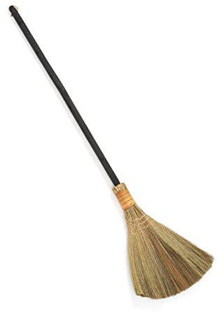 TTS For Home - Vietnamese Straw Soft Broom - Sweeping Broom with Black Wooden Handle for Cleaning, Decoration, Wedding with 45.28inch Length