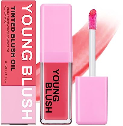 Ofanyia Color Changing Blush Oil, Liquid Blush Oil for Cheeks, Reacts to Your Skin's pH for a Natural Look, Long Lasting Lightweight Liquid Blush Make, Vegan & Cruelty-Free (Tinted Blush Oil)