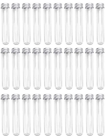 Hopbucan 30 PCS Tubes 45Ml Plastic Tubes Single Tubes with Lids Sample Storage Tube Transparent Tubes Set