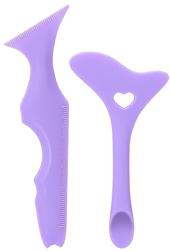 All In One Eyeliner Stencil, 2 Pcs Silicone Winged Tip Eyeline Aid Tool Reusable Eyeshadow Applicators Eyeliner Guide Tool Multifunction Eye Makeup Supplies