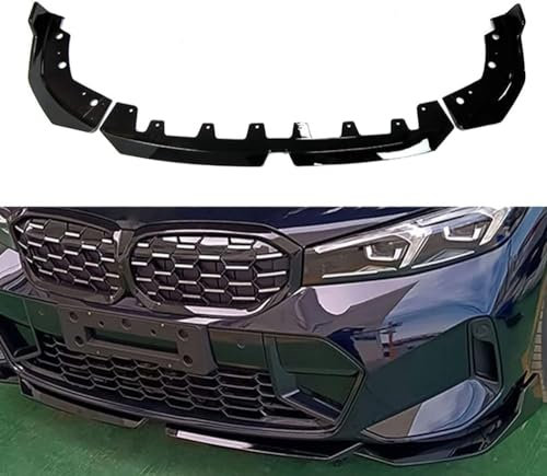 Auto Frontlippe Frontspoiler für BM-W Serie 3 G20 G28 Lci 2023+,Front Stoßfängerlippe Unterem Splitterblatt-Körperkit,Diffusor Körper Kinnschutz Styling Antikollisions Zubehör