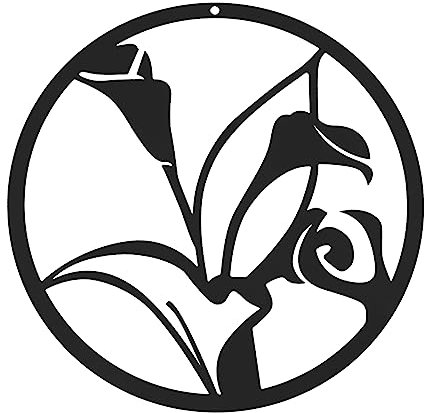Amosfun Decorazioni Da Appendere Ferro Forma Di Giglio Per Casa e Giardino Ornamento Murale Elegante Per Veranda Soggiorno e Camera Da Letto